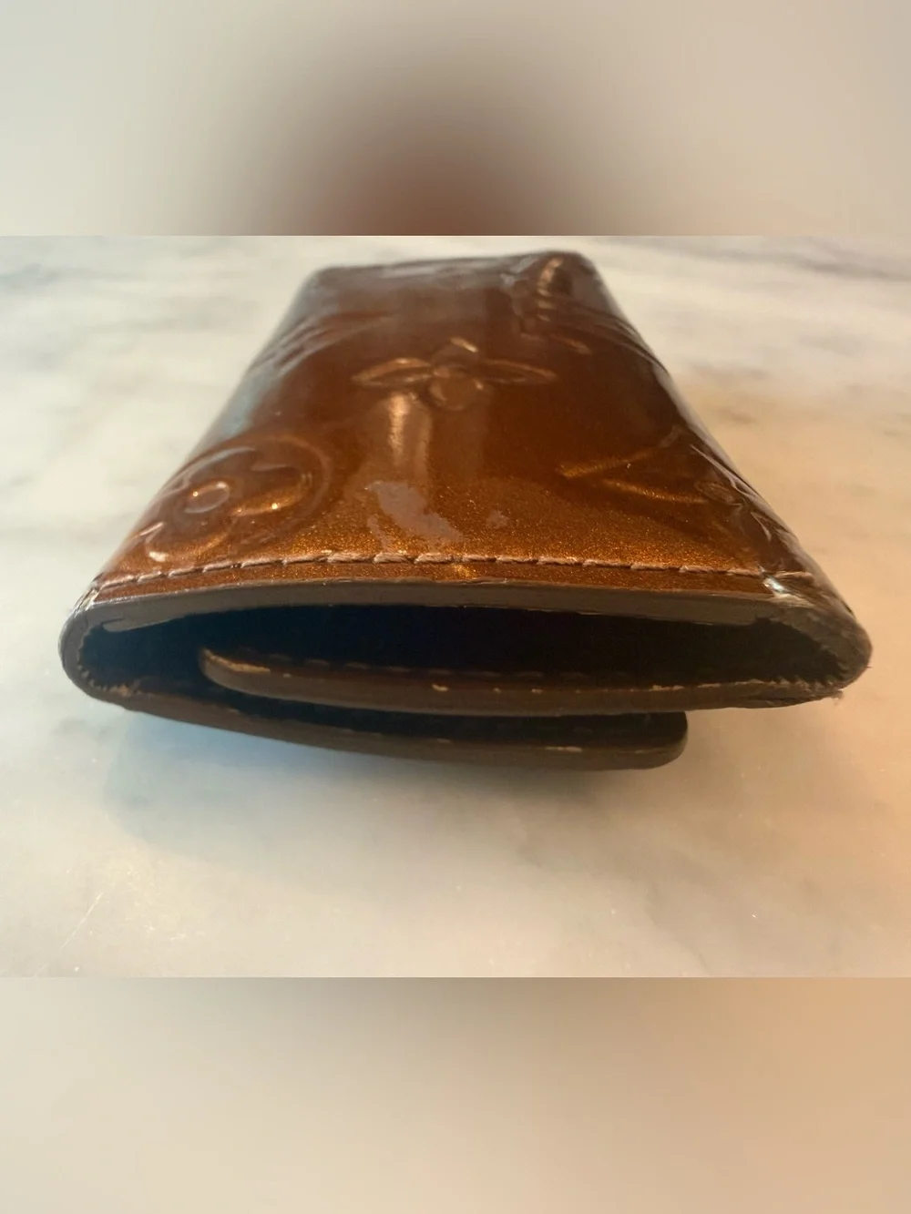 Louis Vuitton Brown/Copper Vernis Embossed Key Holder